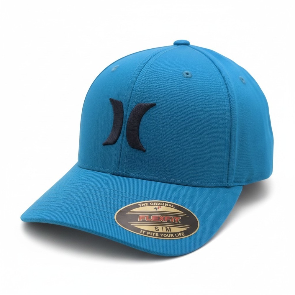 Hurley One and Only Flexfit Hat Blue Mens S/M Baseball Cap HNHM0002-SM